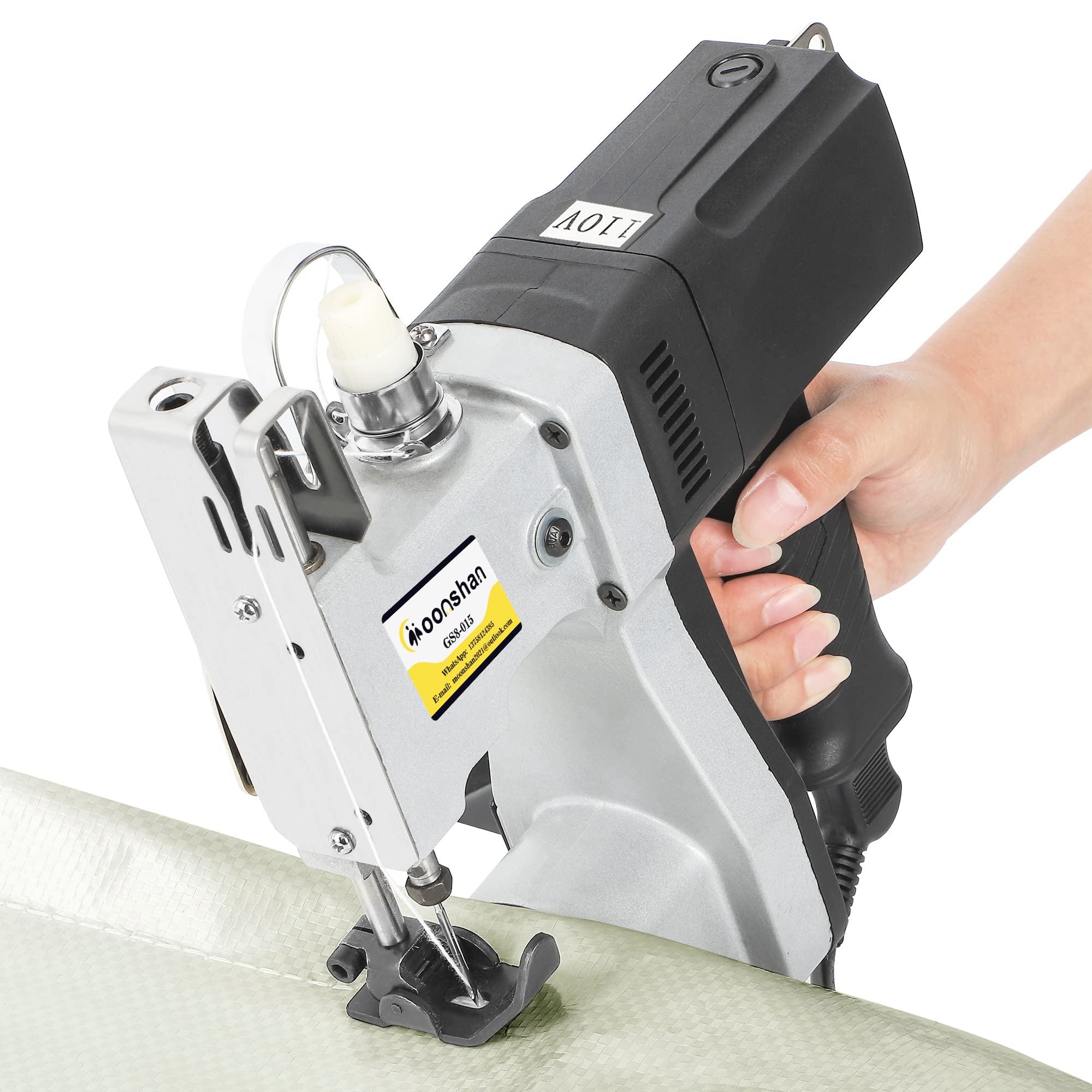 Portable Automatic Bag Sewing Machine - 6.4Lbs Lightweight Bag Closer for Woven Bags, Non-woven Fabrics & Leather | Ideal for Packaging, Shipping, Warehouse & Factory Use