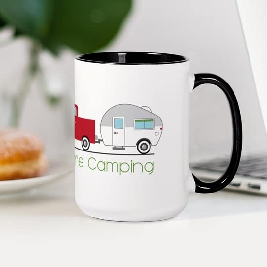 Gone Camping 15 oz Ceramic Coffee Mug (444ml) - Insulated Camping Mug for Hot & Cold Drinks - Perfect for Hiking, Backpacking & Outdoor Adventures