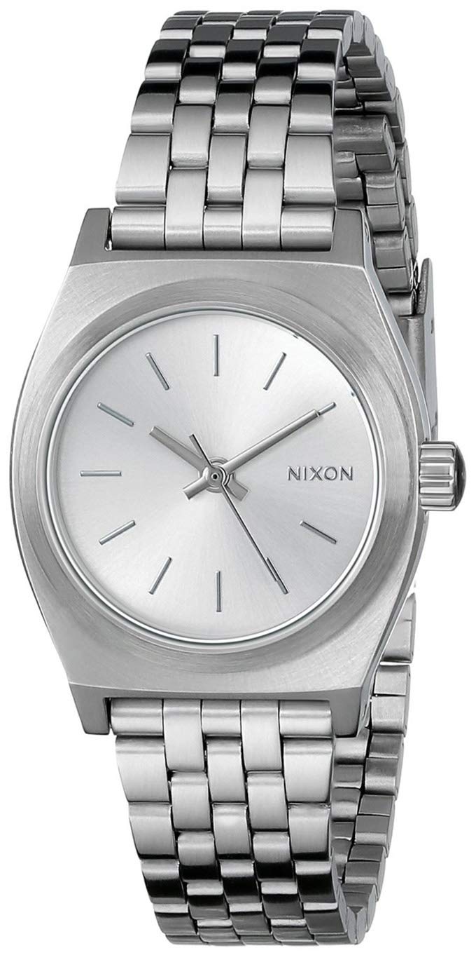 Nixon Women's Small Time Teller Stainless Steel Watch - Water Resistant, Minimalist Design for Everyday Wear - Perfect for Work, Casual Outfits & Active Lifestyles