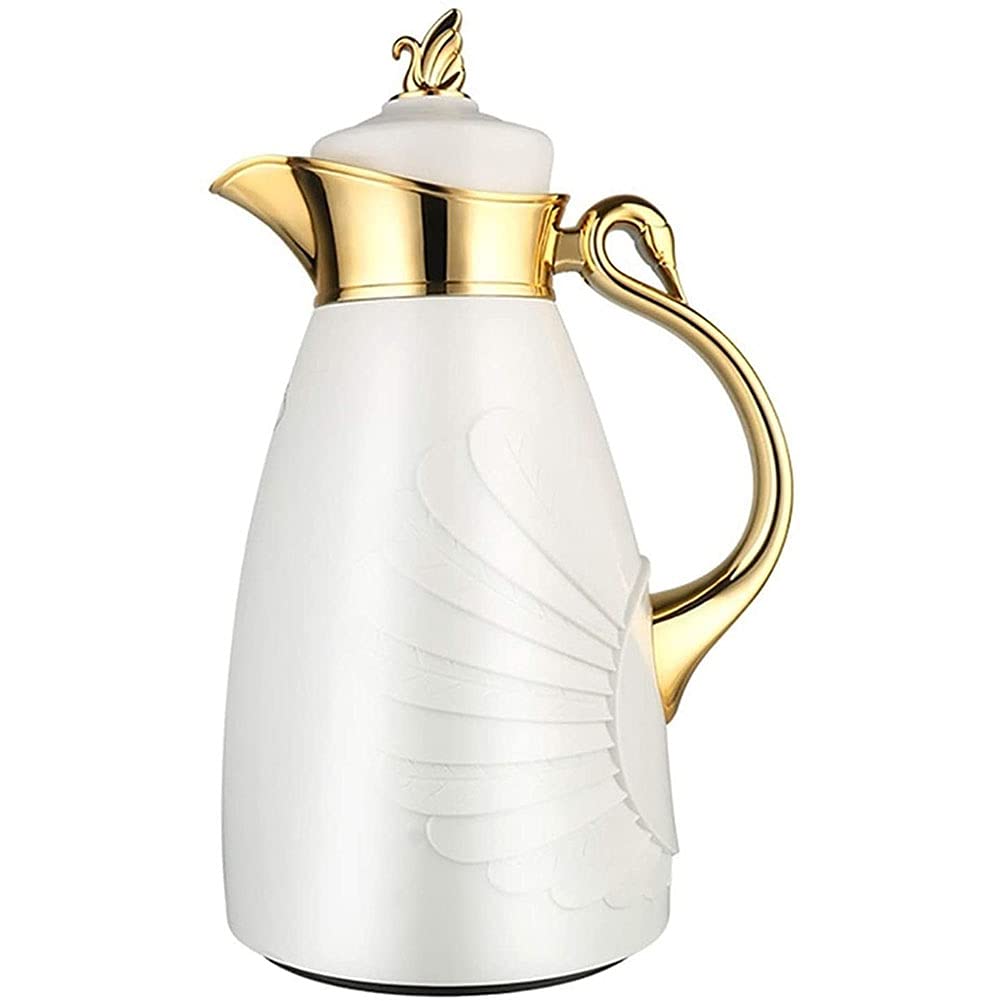 Premium Stainless Steel Vacuum Insulated Coffee Carafe with Glass Liner - Keeps Coffee, Tea & Hot Beverages Warm for Hours - Perfect for Home, Office & Outdoor Use