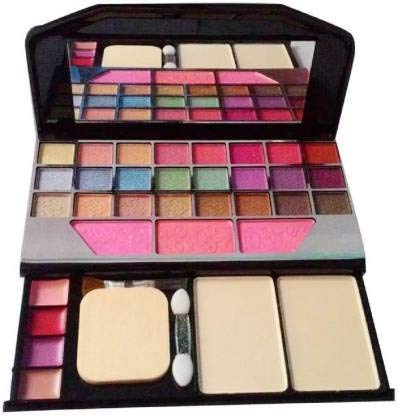 DATNASAYAD 6155 Makeup Kit with 5 Brushes & 2 Blenders - Multicolor for Professional Makeup
