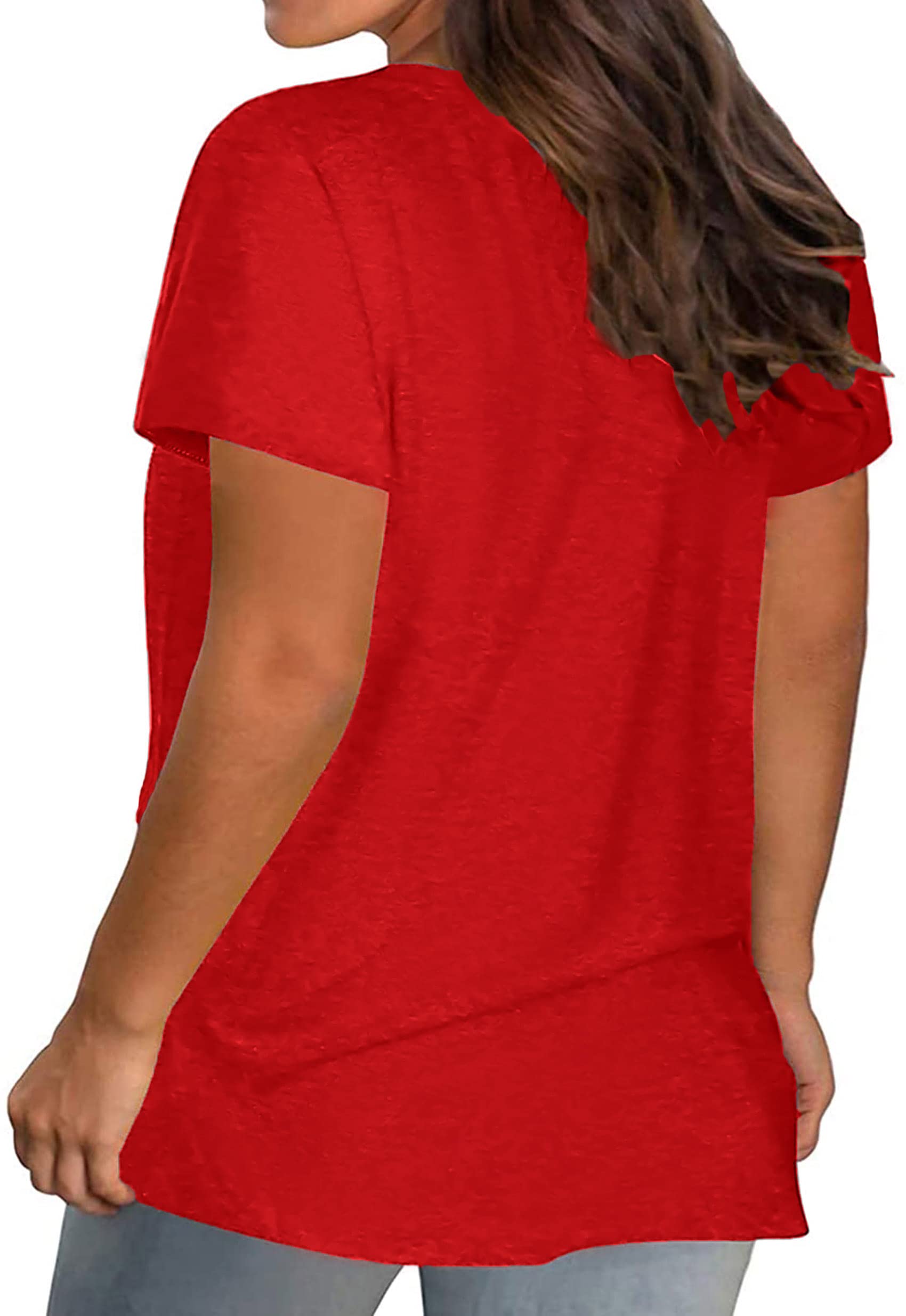 Christmas Plus Size Shirt for Women - Merry and Bright Holiday Tops, Oversized Xmas Tee, Fall Fashion T-Shirt | Perfect for Holiday Parties, Family Gatherings & Festive Outfits