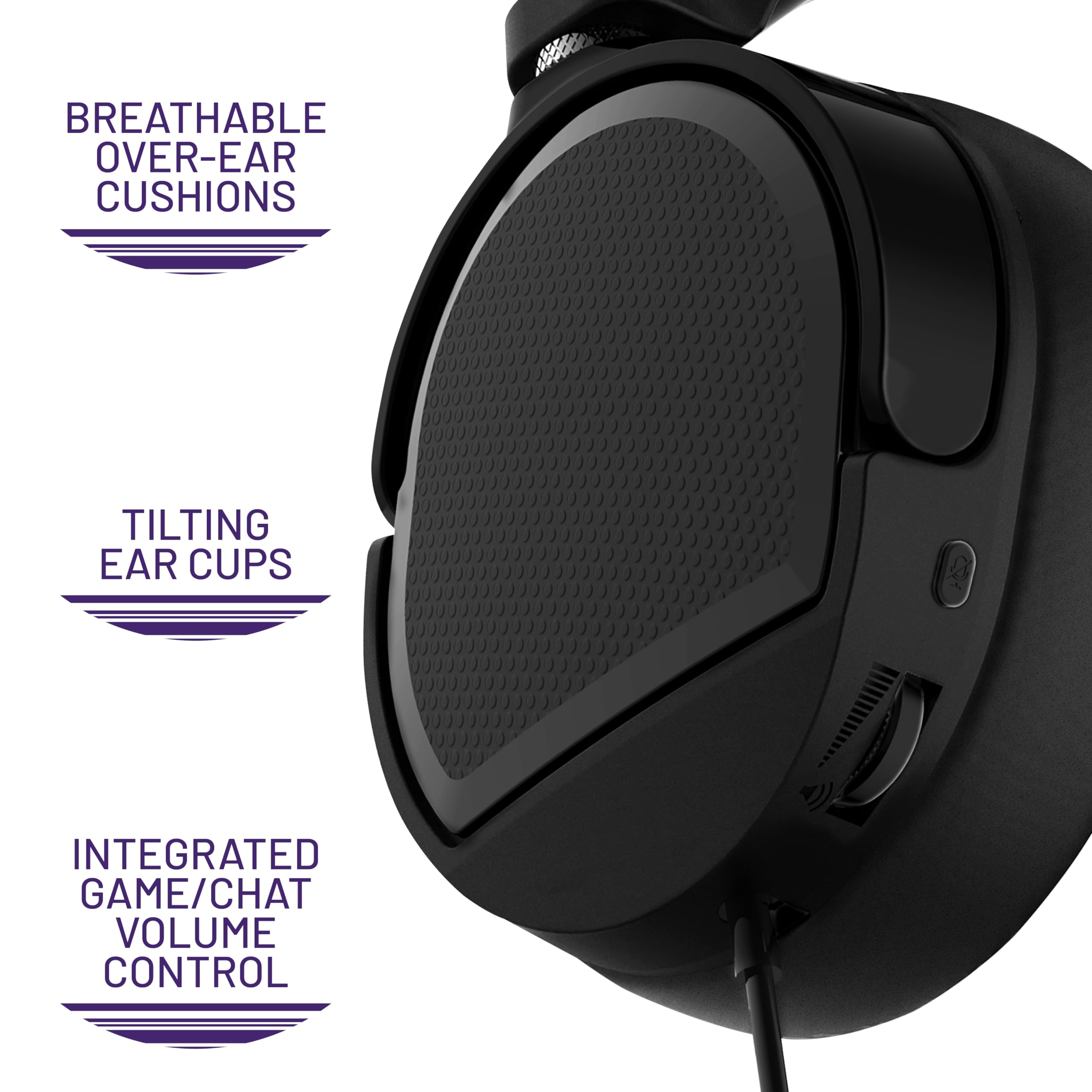 STEALTH Panther Gaming Headset - Over Ear Noise Cancelling Headphones with Flexible Mic for PS5, PS4, Xbox, Switch, PC - 3.5mm Jack, 1.5m Cable - Lightweight & Comfortable for Long Gaming Sessions - Perfect for FPS, RPG & Online Multiplayer Games