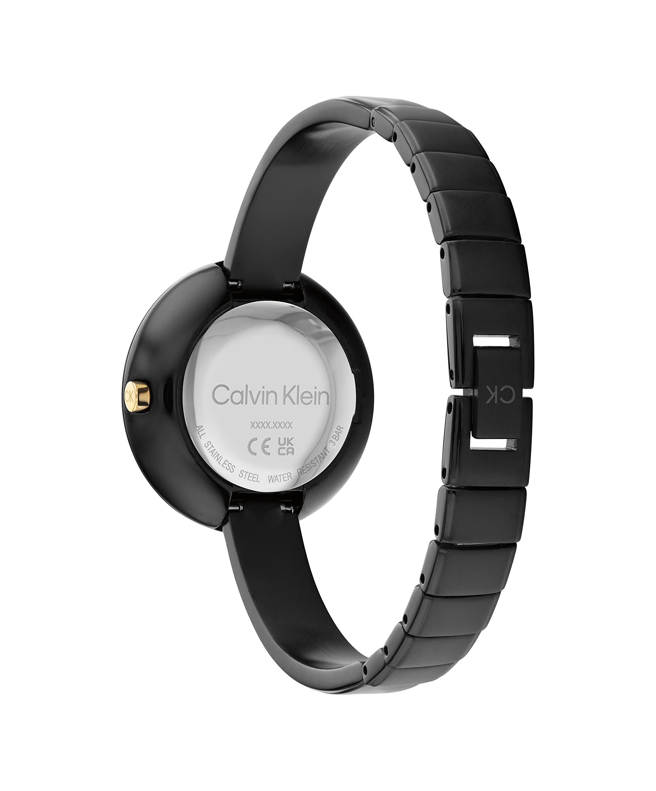Calvin Klein Women's Analogue Quartz Watch - Stainless Steel & Leather Bangle Bracelet | Perfect for Office, Date Night & Everyday Wear