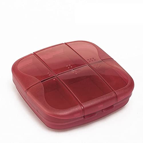 Portable 4-Compartment Travel Pill Organizer - Waterproof Nylon Medicine Storage Box for Pills, Capsules & Drugs - Perfect for Family, Travel, Camping & Emergency Medical Kits