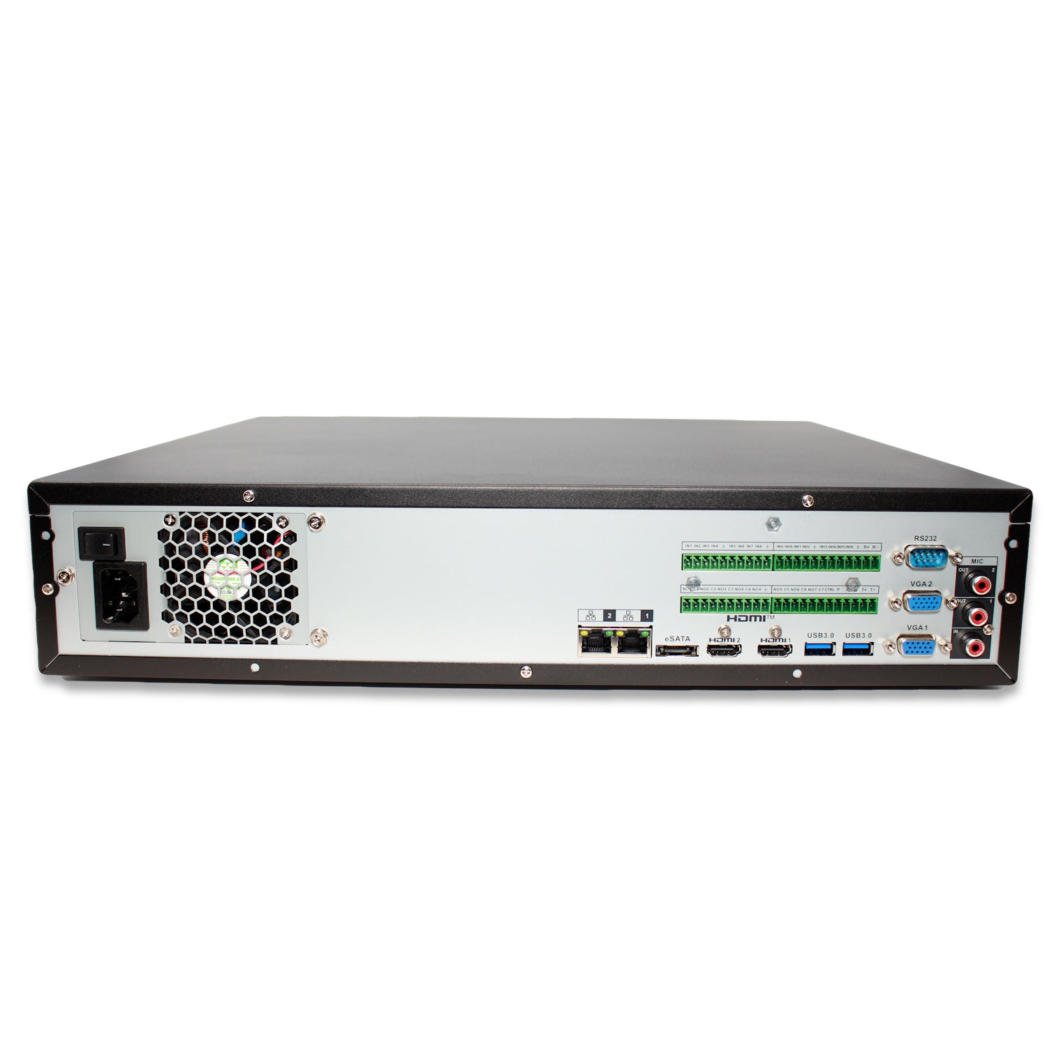 4K H.265+ Pro AI NVR Security System - 64 Channel Network Video Recorder with 160TB (8x20TB) Max Internal Capacity, eSATA Expandable for Business Surveillance - Perfect for Retail Stores, Warehouses & Smart Home Security (HDDs Not Included)