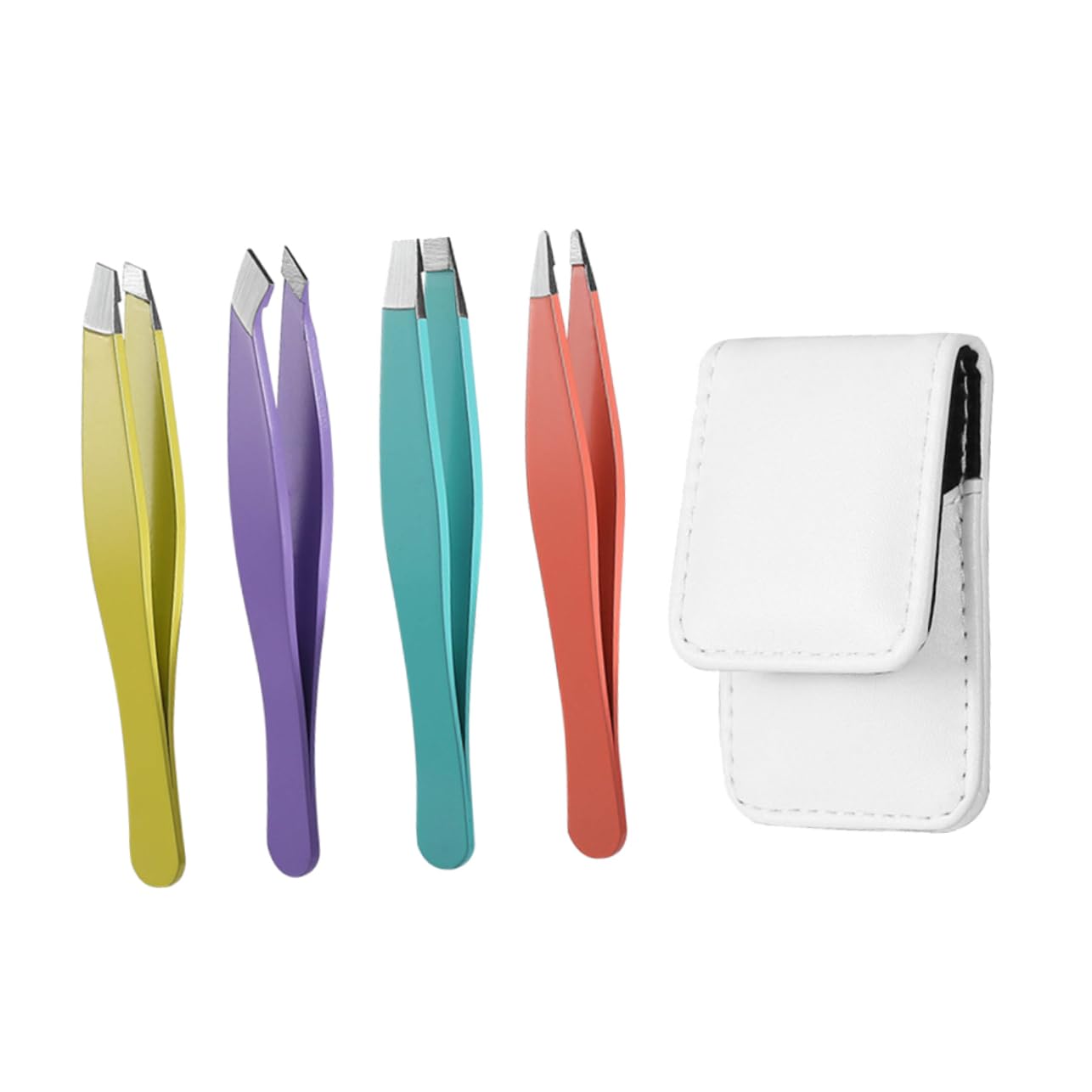Precision Stainless Steel Eyebrow Tweezers Set - Perfect for Grooming & Shaping