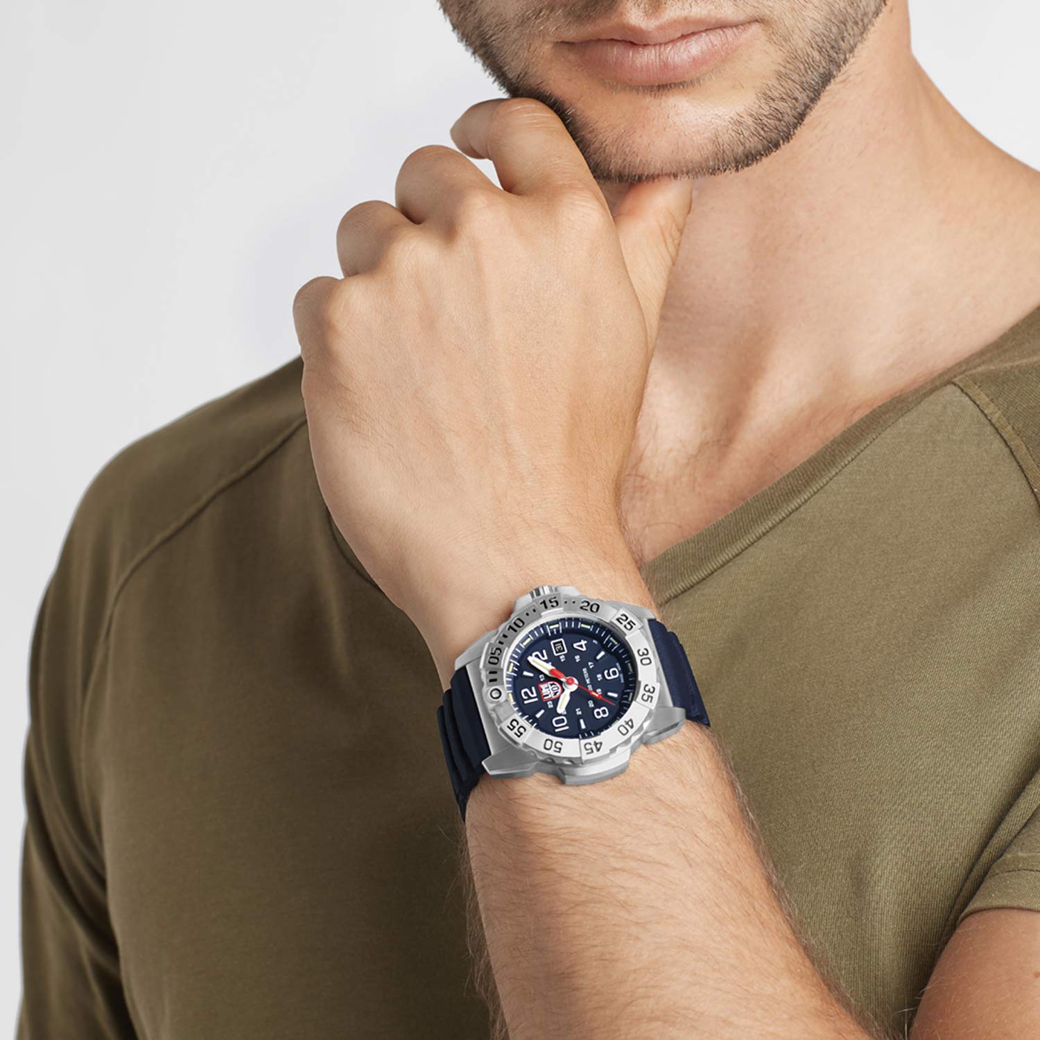 Luminox Navy Seal XS.3253 Men's Military Dive Watch - 45mm Blue/Silver Stainless Steel, Date Function, 200m Water Resistant, Sapphire Crystal - Swiss Made - Perfect for Scuba Diving, Outdoor Adventures & Tactical Operations