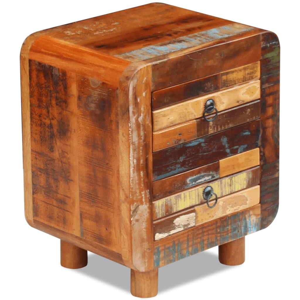 Solid Reclaimed Wood Nightstand & Side Table - 16.9