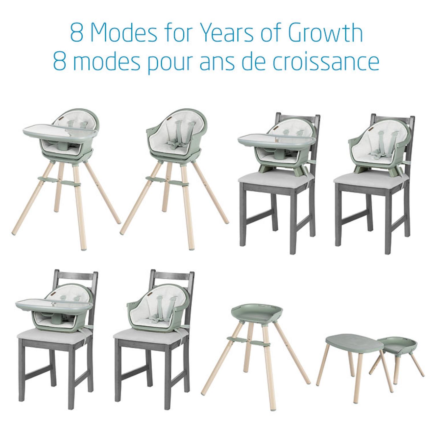 Maxi Cosi Moa High Chair - Adjustable Baby Feeding Chair with 3 Recline Positions & Removable Tray - Perfect for Dining, Weaning & Playtime at Home
