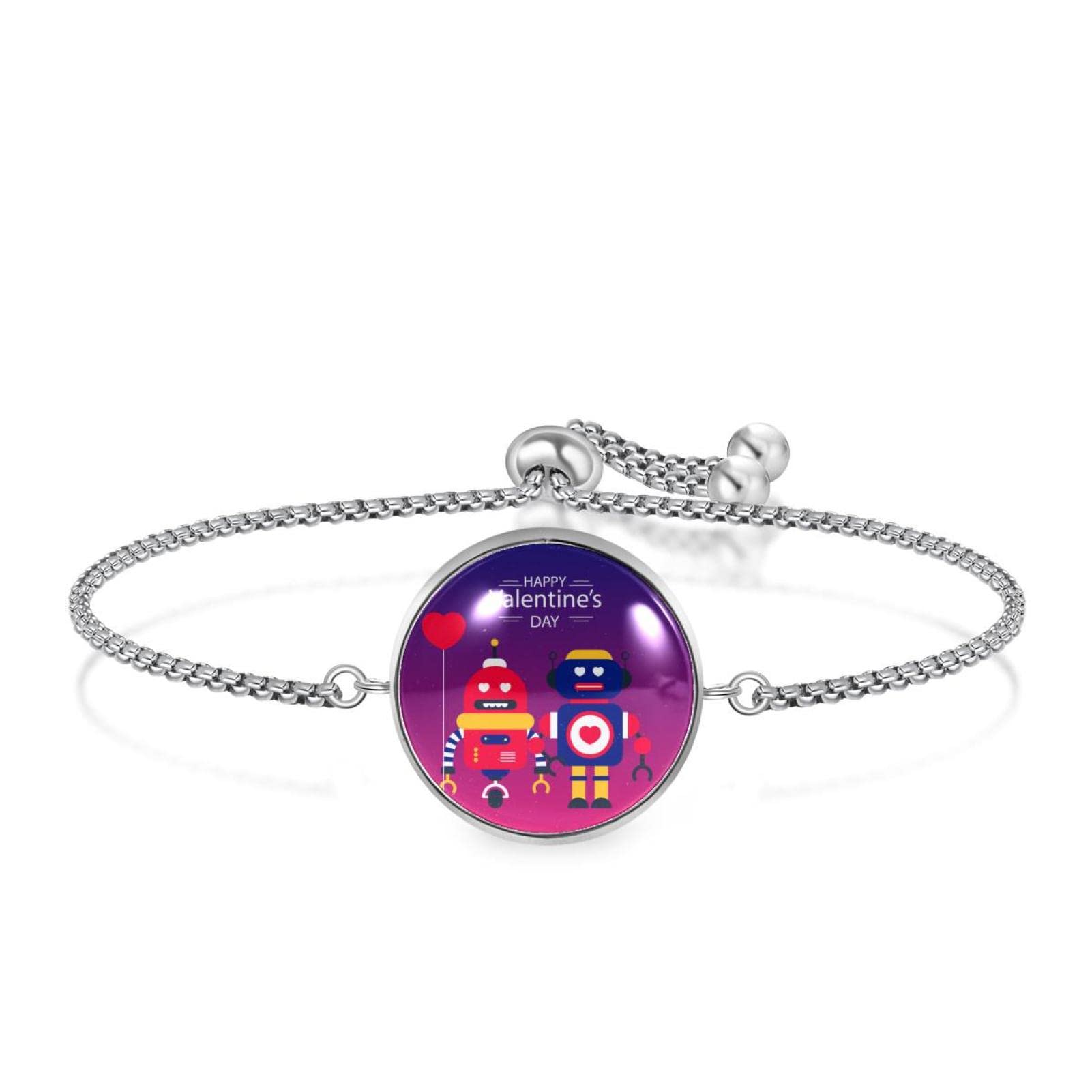 LLNSUPPLY Adjustable Stainless Steel Bracelets for Women & Girls - Elegant Patterned Jewelry with Gift Box | Perfect for Valentine's Day, Anniversary, Birthday Gifts & Everyday Wear