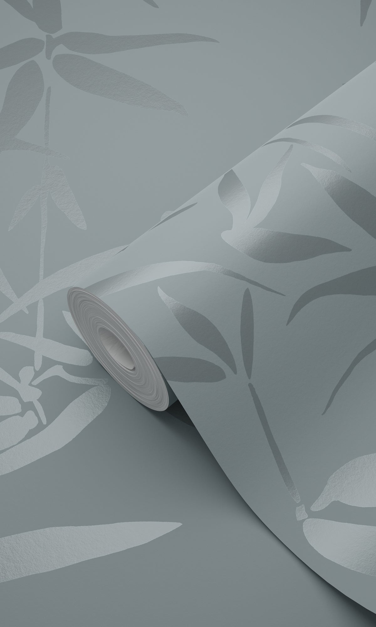 Blue Bamboo Leaves Wallpaper R9372 - Nature-Inspired Peel & Stick Wall Mural for Bedroom, Living Room & Office Decor