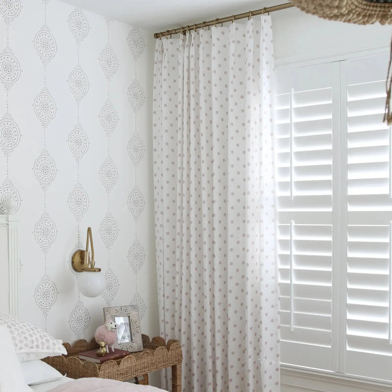 Stefana Silver Print Linen Blend Curtains - Elegant Pleated Drapes for Living Room & Bedroom Window Decor