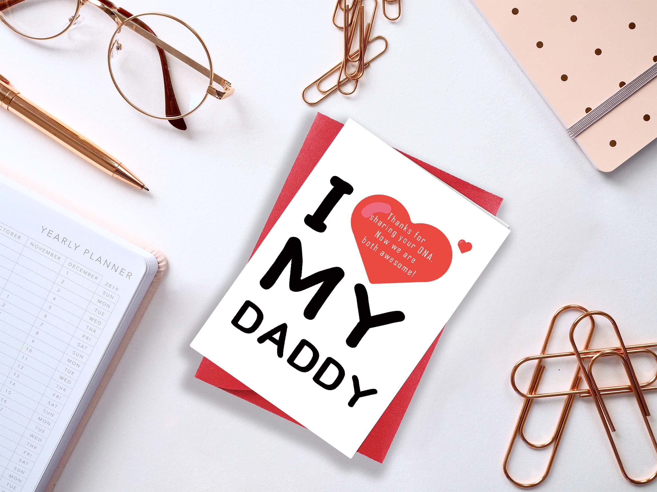 I Love My Daddy Birthday Card - Funny & Heartwarming Father's Day Greeting Card for Dad - Perfect for Special Occasions & Family Celebrations