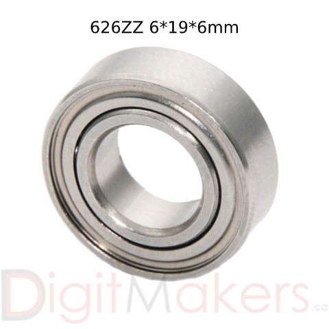 High-Quality 626ZZ Ball Bearings - 6x19x6mm Miniature Deep Groove Bearings for Skateboards, Fidget Spinners, and DIY Projects