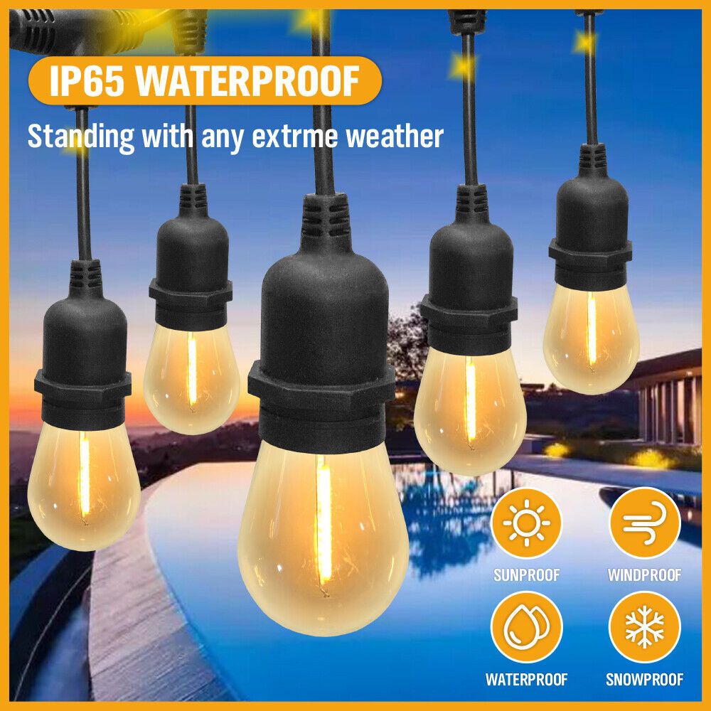 15 LED Solar Powered 18.2M String Lights - Waterproof Outdoor Fairy Lights for Wedding, Party, Garden, Patio & Backyard Decor
