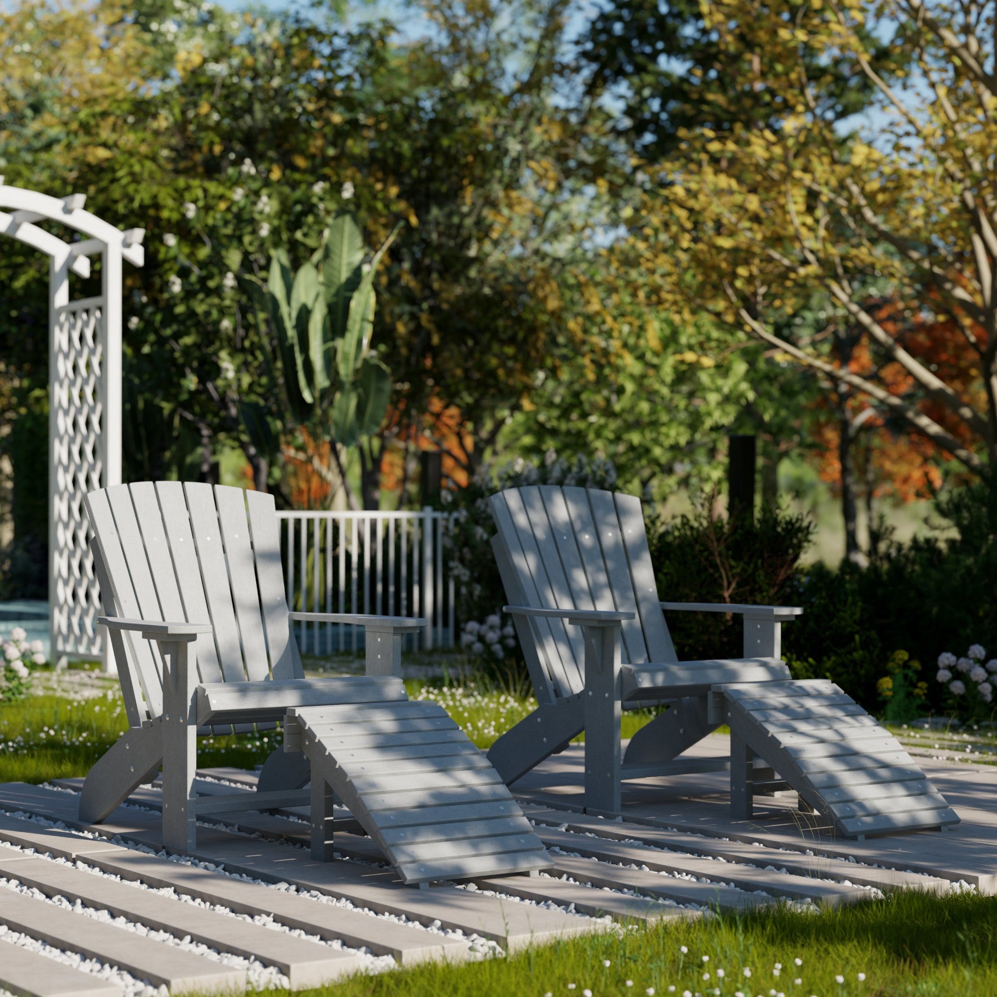 Premium Heritage Adirondack Chair - Solid Wood Outdoor Patio Furniture for Garden, Deck, Poolside & Backyard Relaxation