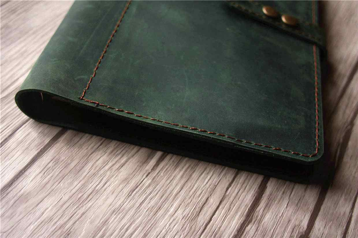 Handmade Custom Leather Monthly Planner Notebook - Personalized Organizer for Work, School & Daily Planning - Perfect Gift for Professionals & Students