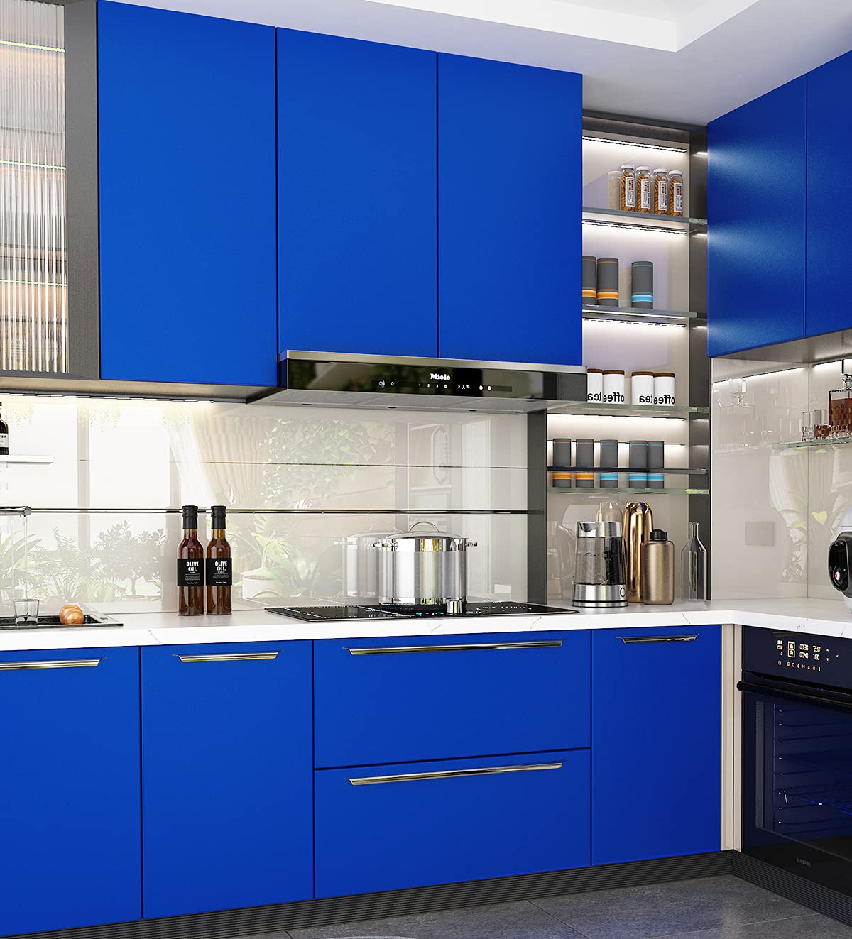 Royal Blue Peel and Stick Wallpaper - 12