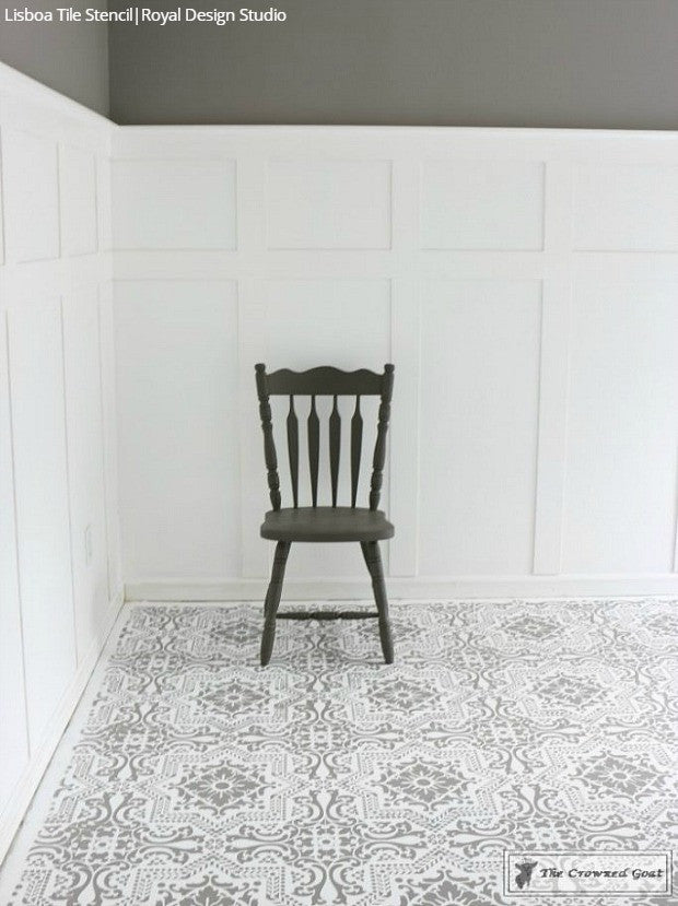 Lisboa Tile Stencil - Reusable DIY Ceramic Stencils for Home Decor, Wall Art & Craft Projects | Perfect for Bathroom, Kitchen Backsplash & Floor Tile Designs