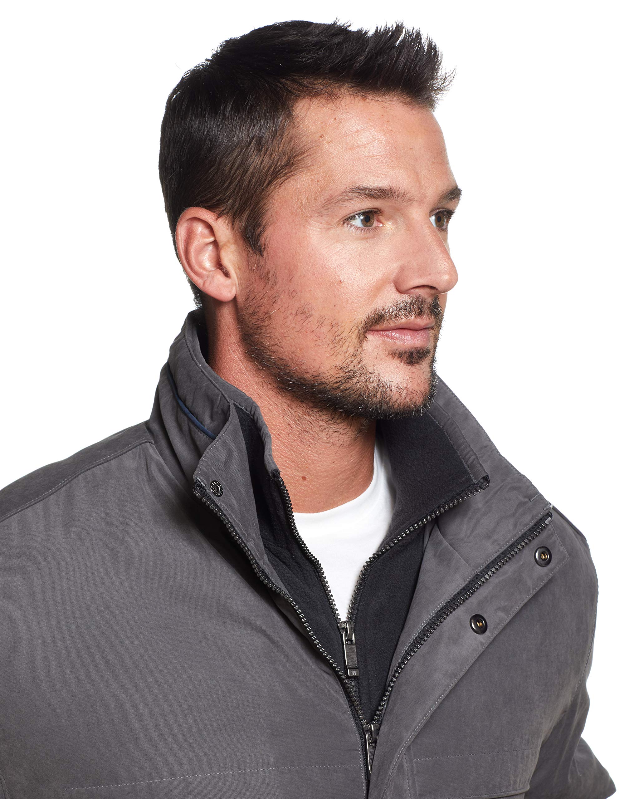 Men's Lightweight Micro-Suede Bomber Jacket - Water Resistant & Weatherproof Zip-Up Coat for Outdoor Activities, Travel & Casual Wear