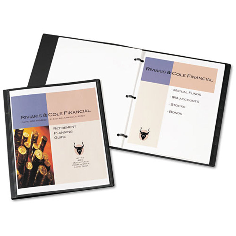 Slim View Binder with Flexible Fastener - Letter Size (8.5x11 inches) for School, Office & Home Organization | Durable & Lightweight Document Storage