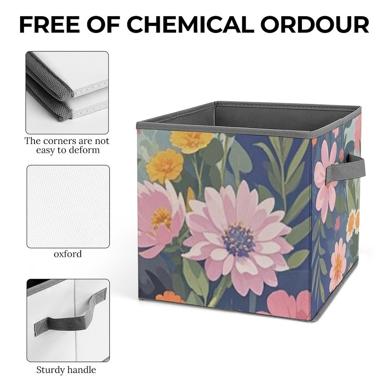 Large Collapsible Storage Bins with Handles - 10.6
