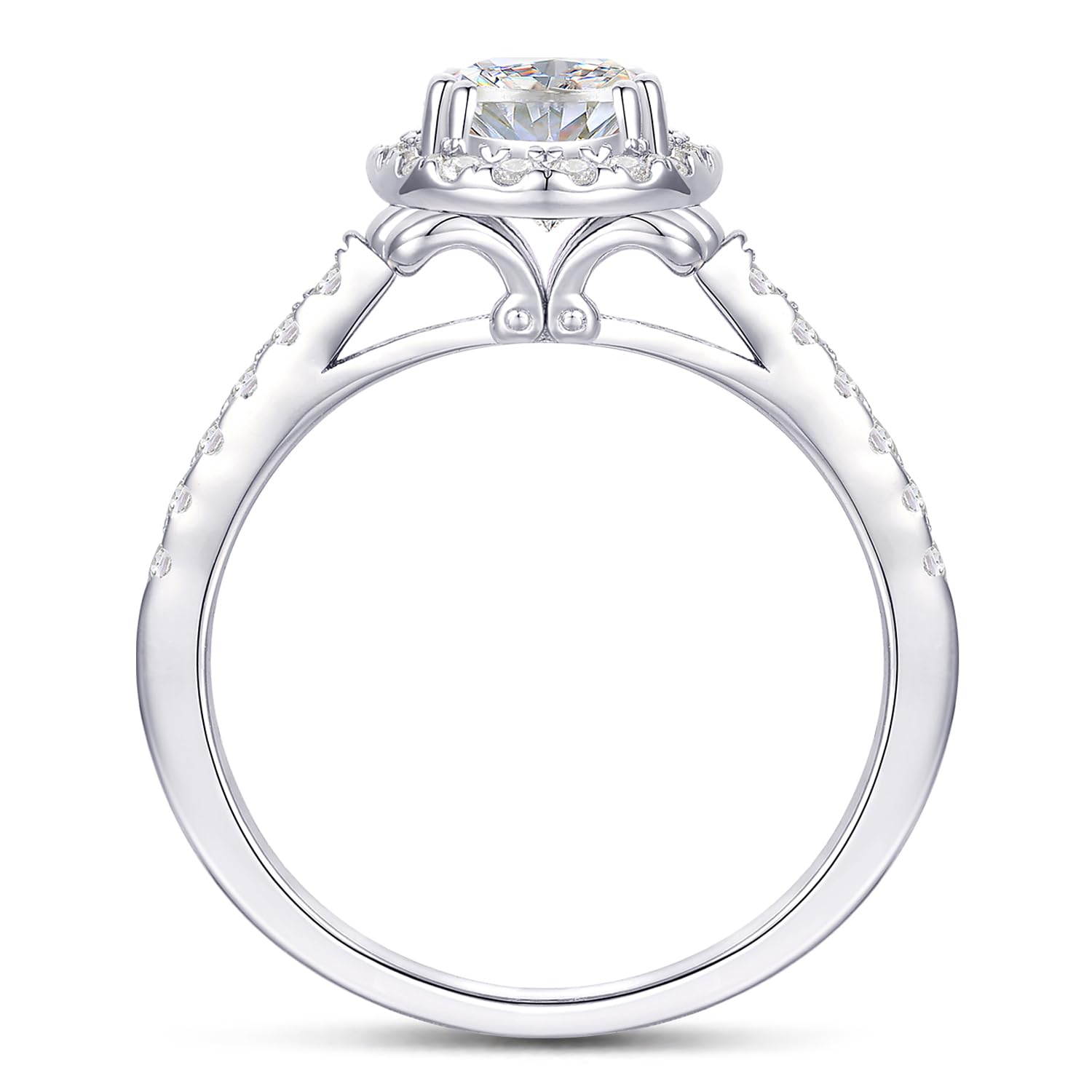 14K Solid Gold 7x9mm Oval Cut D Color Hola Moissanite Engagement Ring for Women - Perfect Wedding Proposal, Anniversary Gift & Bridal Jewelry