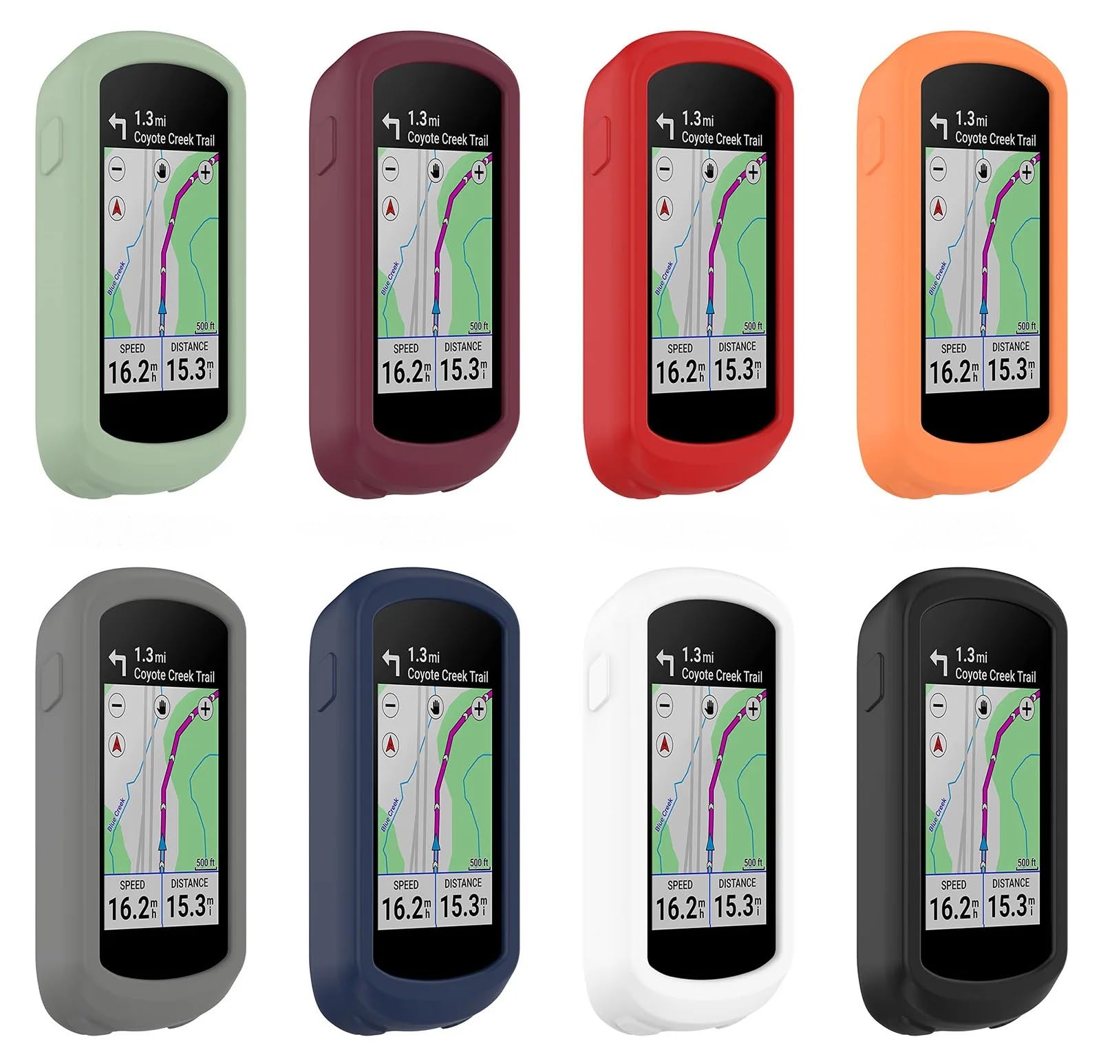 Garmin Explore 2 Silicone Case + 2 Screen Protectors | 9H Hardness | Bike GPS Accessories (White) for Cycling & Outdoor Adventures
