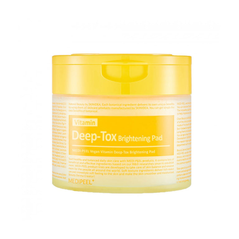 Medi Peel Vitamin Deep Tox Brightening Pad 270ml - Exfoliating & Brightening Face Pads for Glowing Skin - Perfect for Daily Skincare Routine & Acne Treatment