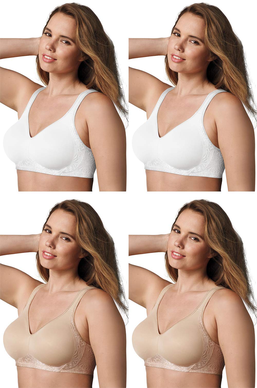 18 Hour Seamless Smoothing Bra for Women - 3 Pack Ultra Comfortable Wireless Bras for Everyday Wear, Yoga & Workout