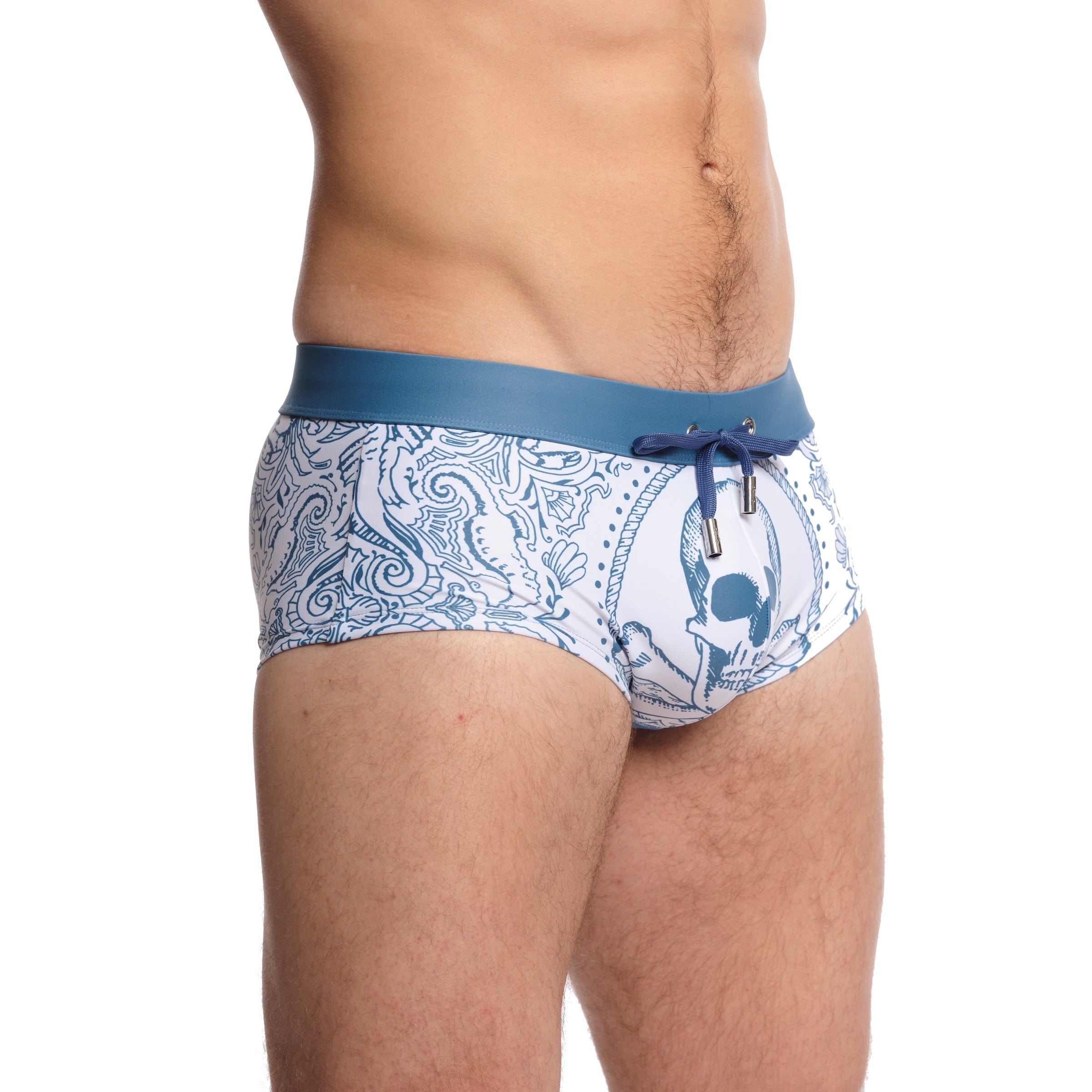 **Men's Nautical Bandana Swim Trunks - Quick-Dry Beach Shorts for Swimming, Surfing & Summer Vacations**