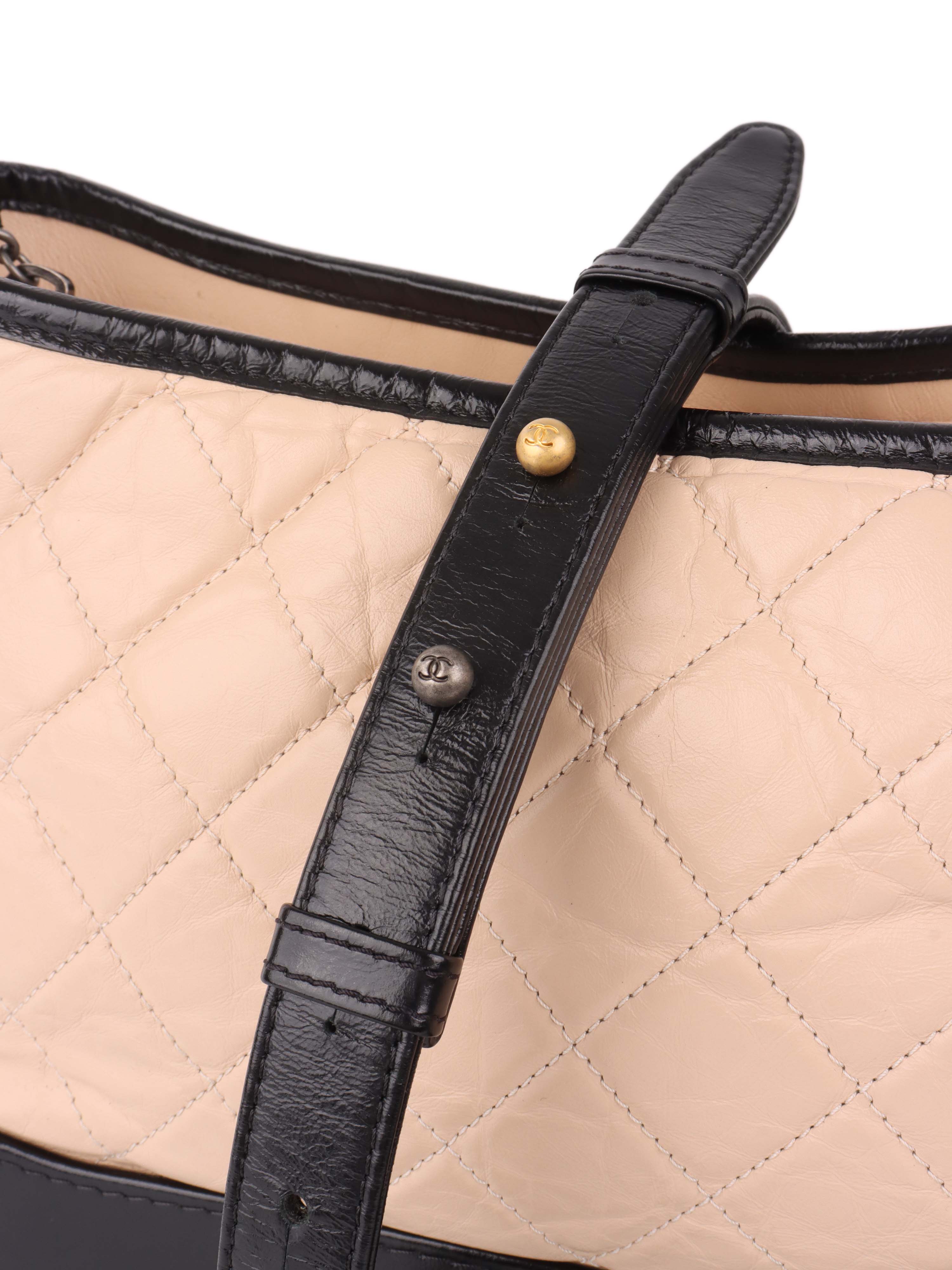 Chanel Medium Gabrielle Shoulder Bag in Black & Beige | Luxury Designer Handbag for Women | Perfect for Work, Travel & Evening Events