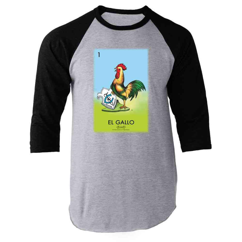 Pop Threads Men's El Gallo Rooster Loteria Card Mexican Graphic T-Shirt - Vintage Latino Style Tee for Casual Wear & Hispanic Heritage Celebration
