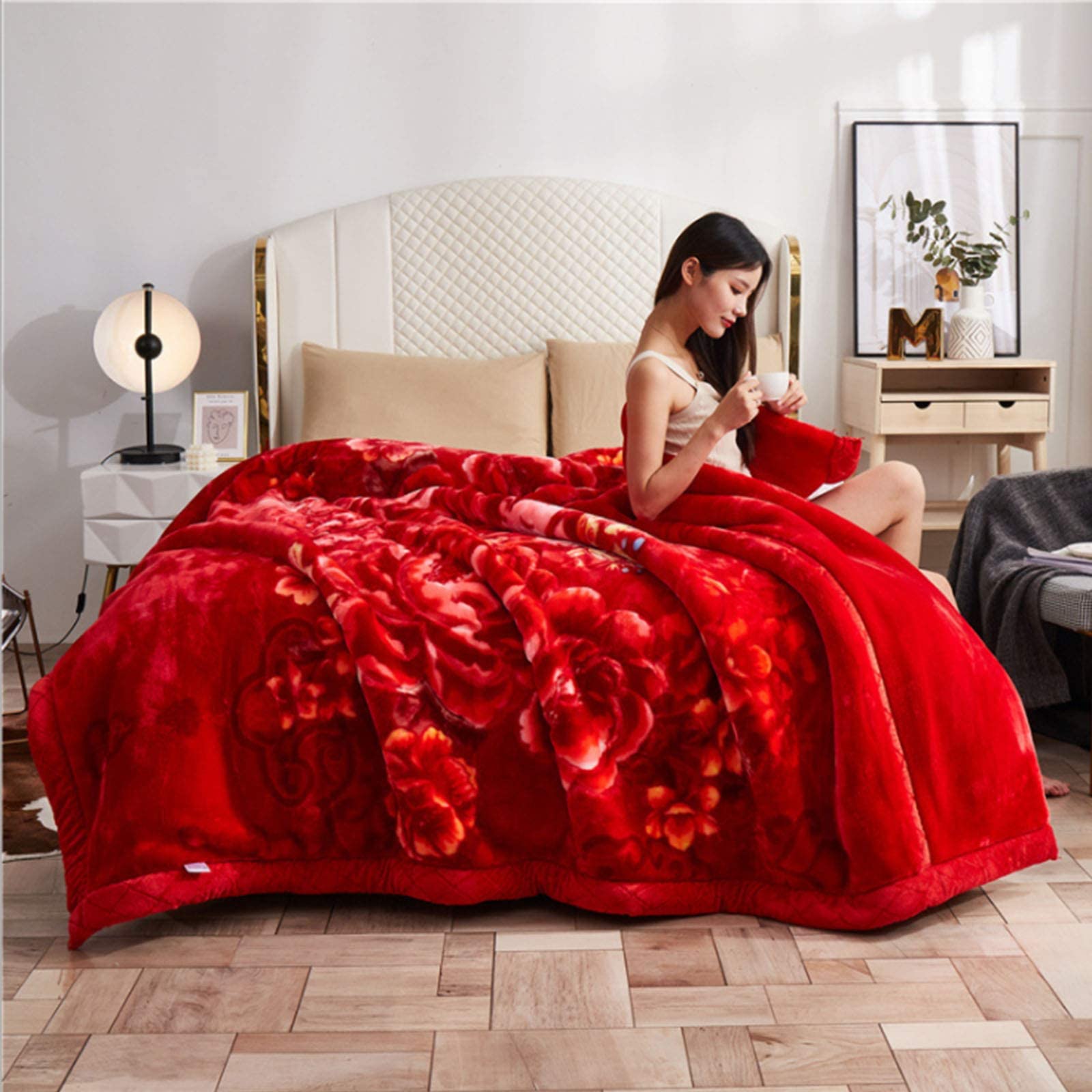 UUHOME King Size Plush Fleece Blanket - 2 Ply Heavy Weight Soft Winter Blanket (60
