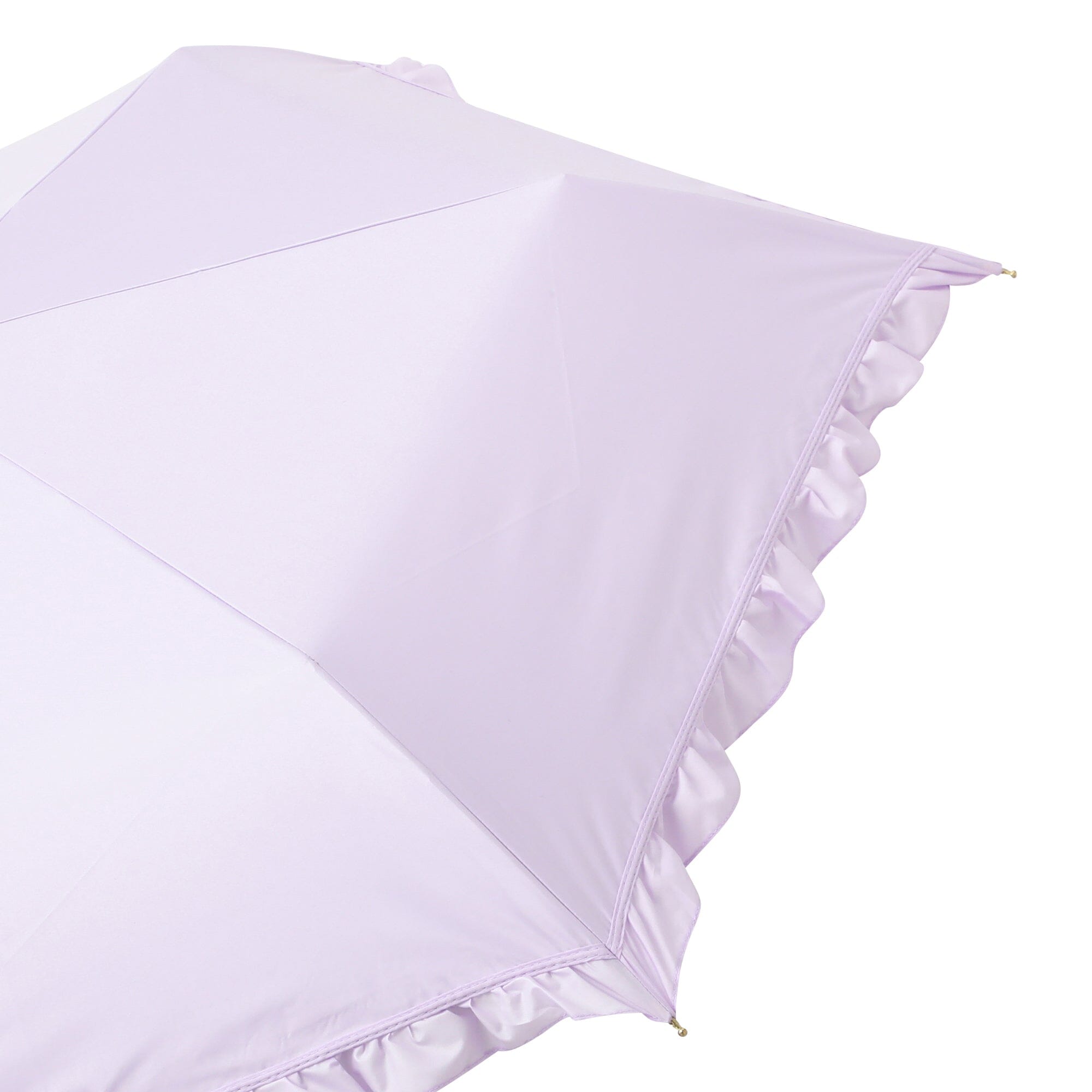 Classic Frill Folding Umbrella 50Cm Lavender - Compact Travel Umbrella for Women & Men, Windproof & UV Protection - Perfect for Rainy Days, Sunny Days, Commuting, Travel & Outdoor Activities