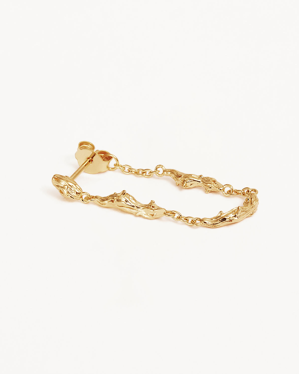 18K Gold Vermeil Drift Chain Earrings for Women - Dainty Drop Dangle Hoop Earrings - Elegant Jewelry Gift for Her - Perfect for Parties, Weddings & Everyday Wear