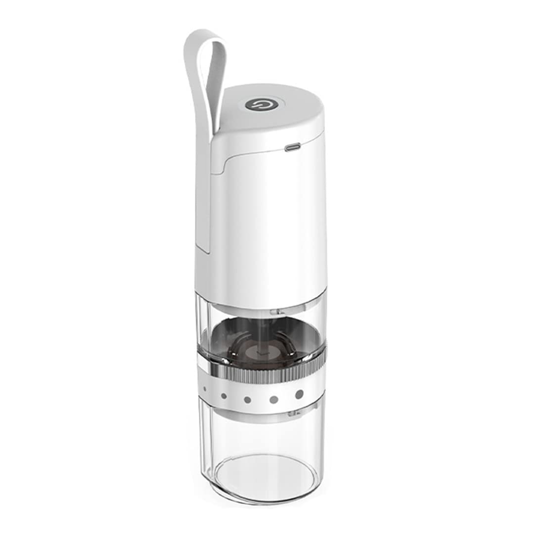 Premium Portable Electric Coffee Grinder - USB Rechargeable with Professional Grinding Core for Fresh Coffee Beans - Perfect for Home, Office & Travel - White