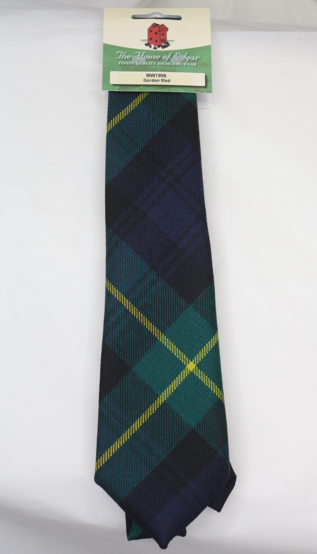 Gordon Modern Tartan Tie - Premium Wool Necktie for Men | Elegant Office, Wedding & Formal Wear Accessory