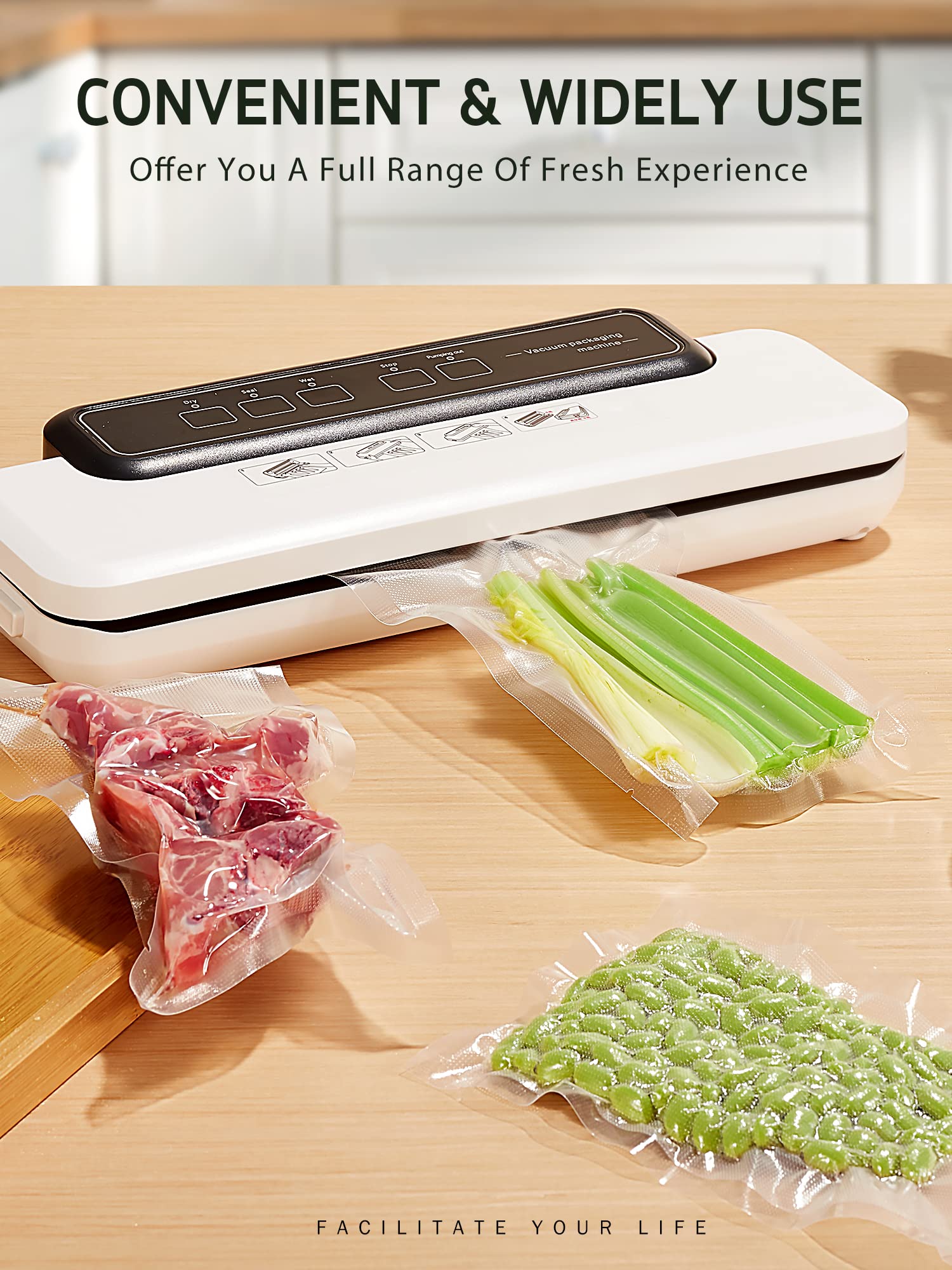 100 Count Heavy Duty Vacuum Sealer Bags 11x16 Inch - BPA Free Commercial Grade Precut Food Storage Bags for Seal a Meal, Sous Vide, Meal Prep & Long-Term Food Preservation | Ideal for Freezer, Pantry Organization & Kitchen Storage