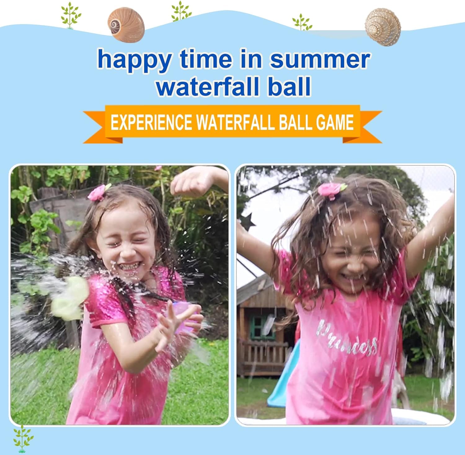 6 Pack Automatic Shut-Off Water Balloons - Fast Fill Reusable Mixed Color Water Bombs for Kids Summer Outdoor Water Fights, Pool Parties & Backyard Games