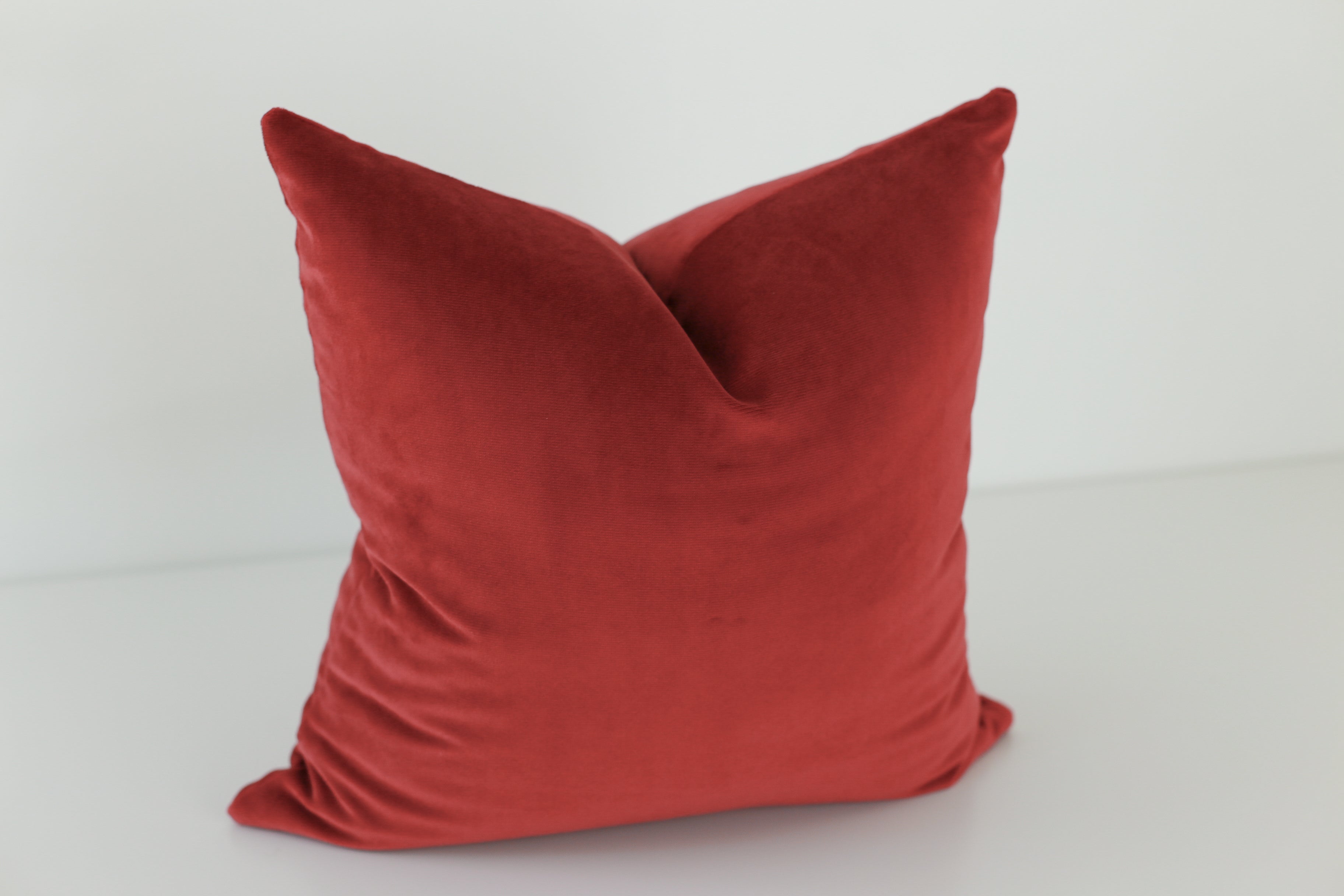 Premium Cranberry Velvet Pillow Cover - Soft Luxurious Decorative Cushion Case for Sofa, Bed, Living Room & Home Decor