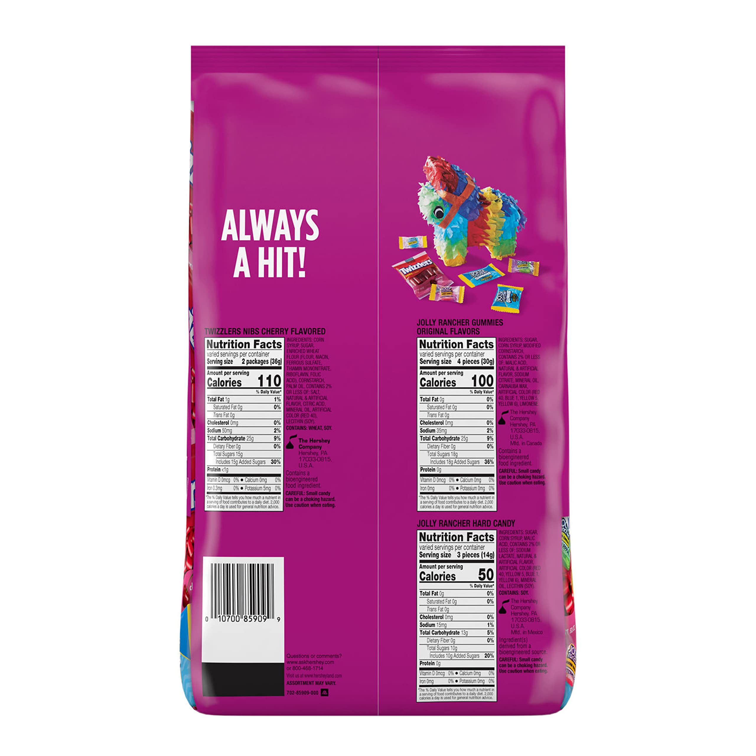 JOLLY RANCHER & TWIZZLERS Assorted Fruit Flavored Candy Party Pack - 43.03 oz Bulk Bag | Perfect for Halloween, Birthday Parties, Movie Nights & Office Treats