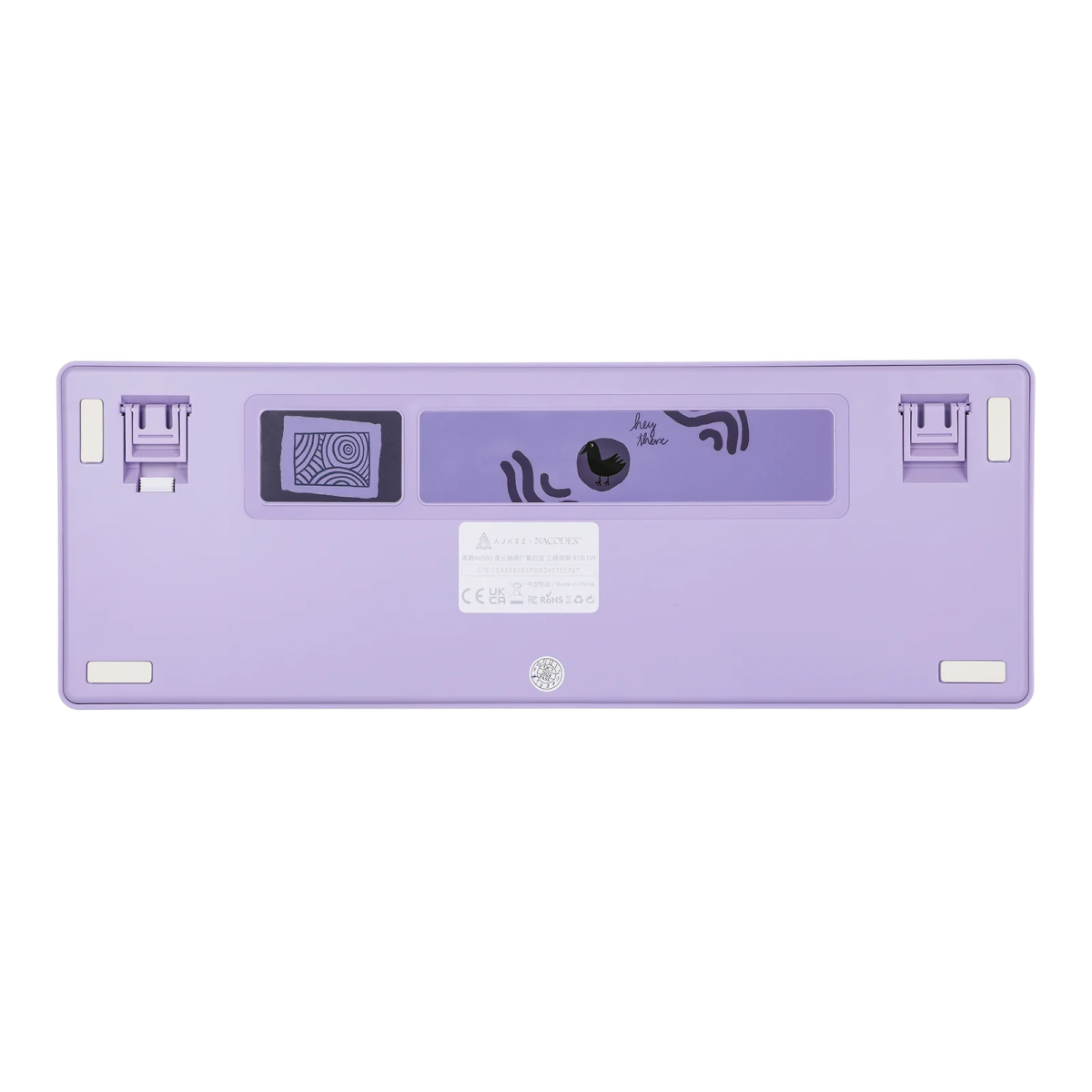 Ajazz AK980 RGB Mechanical Keyboard - Purple, White & Blue - Wired & Wireless with Screen - Maillard Switches - Perfect for Gaming, Typing & Office Work