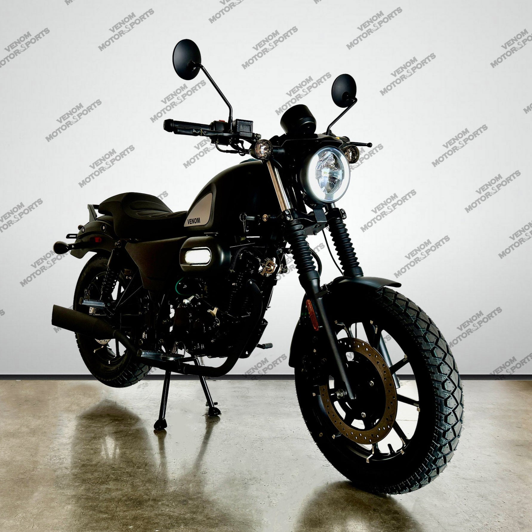 Venom Ghost 250cc Chopper Motorcycle - 5 Speed Manual Transmission for Cruising & Urban Commuting | Classic Style Bike for Men & Women