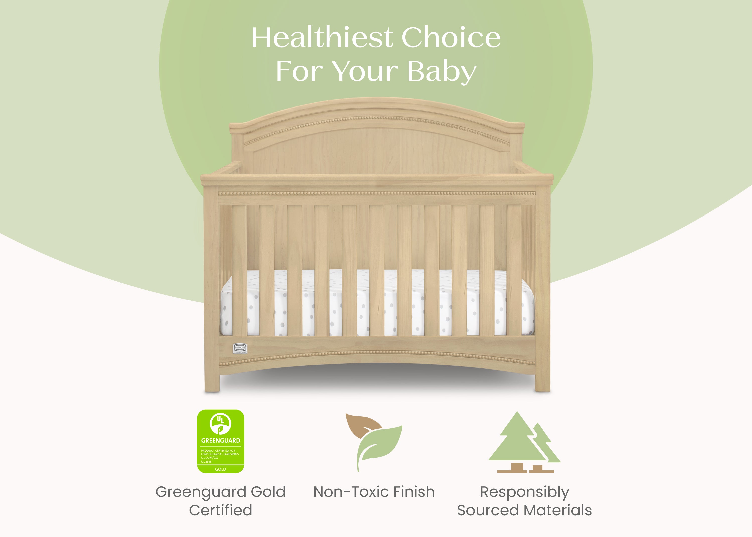 Emma Crib 'N' More - Convertible Baby Crib with 3-in-1 Design for Nursery, Toddler Bed & Daybed | Perfect for Newborns to Toddlers | Safe & Stylish Nursery Furniture for Modern Homes