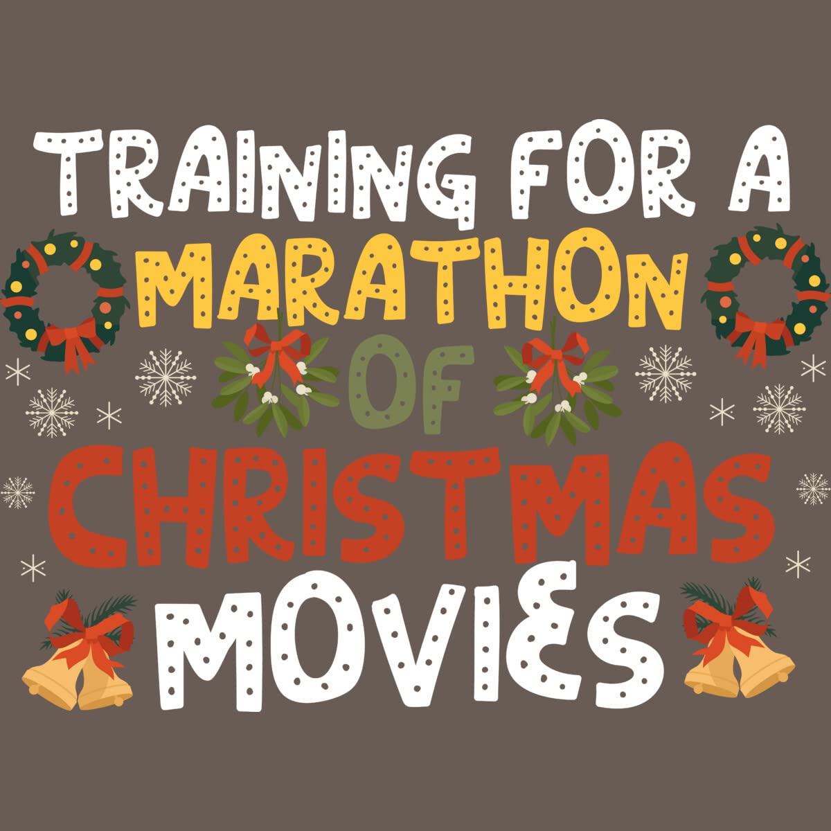 Design By Humans Women's Marathon Training Racerback Tank Top - Christmas Movie Themed Workout Top for Gym, Running & Holiday Fitness