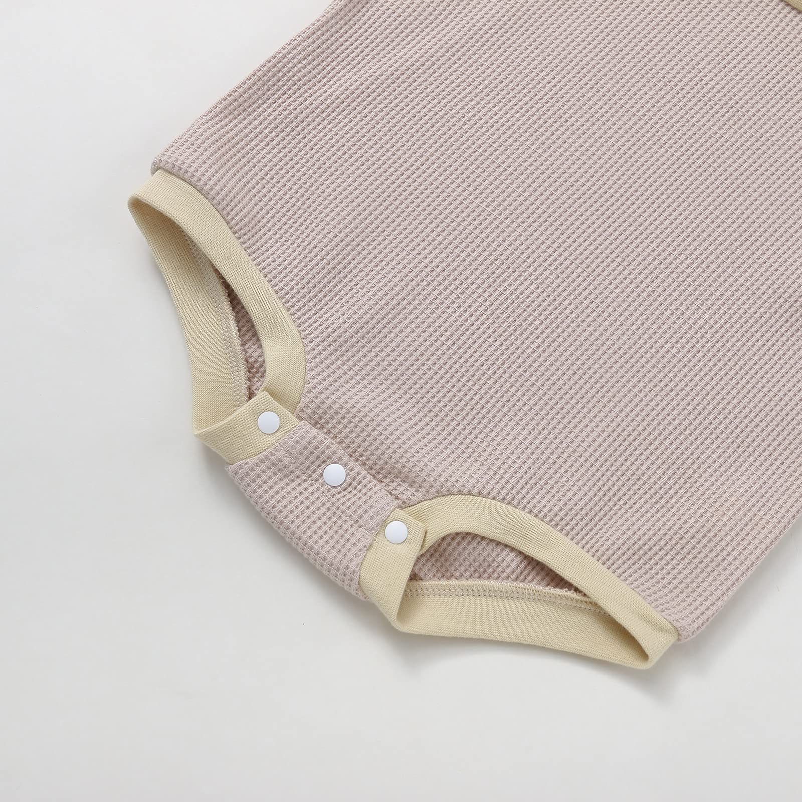Douhoow Autumn Baby Romper - Soft Knit Waffle Bodysuit with Long Sleeves for Newborn Boys & Girls | Cozy Fall Outfit for Playdates, Family Photos & Seasonal Comfort