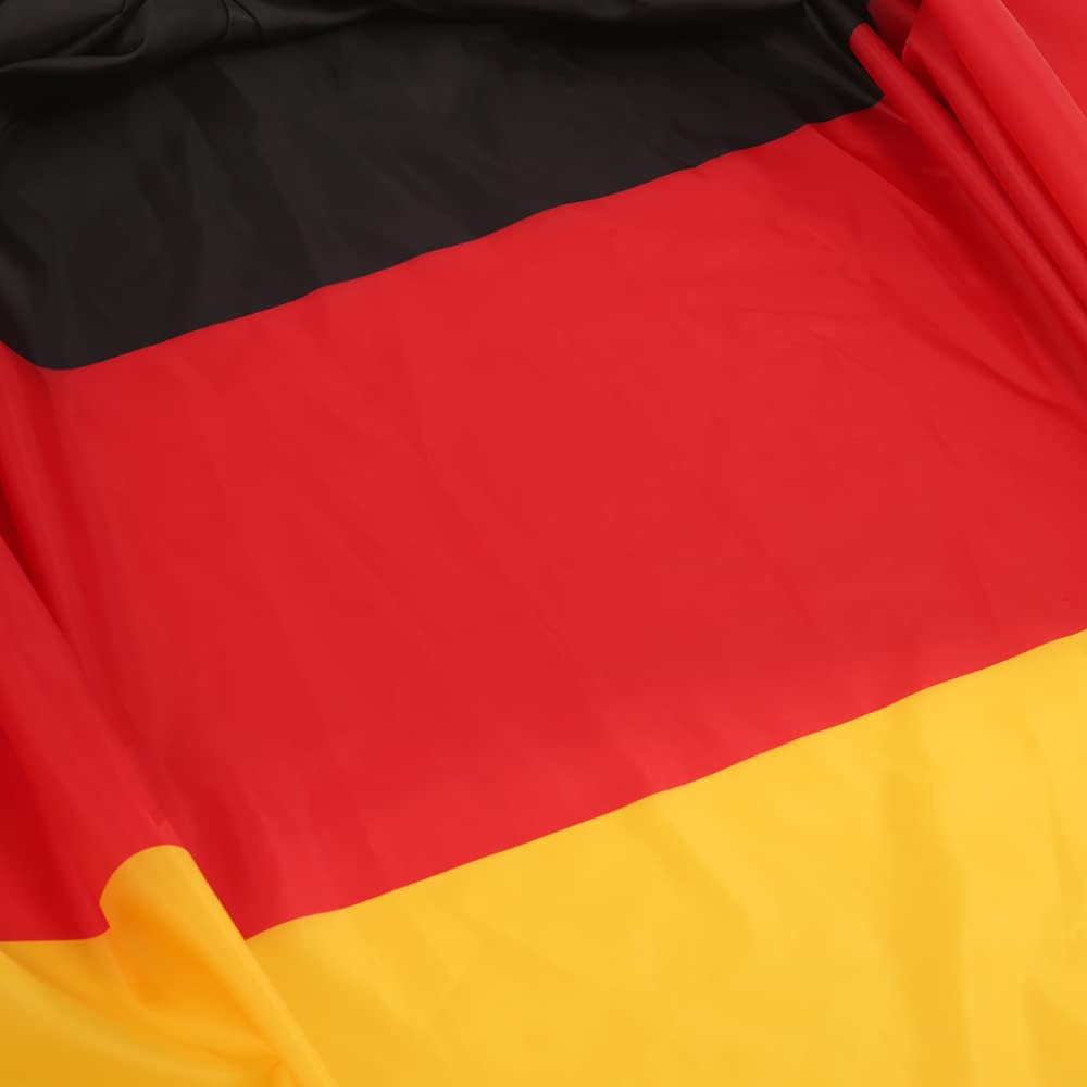 3x6 Ft Germany German Pleated Fan Flag Bunting - 2 Pack Patriotic Decor for Indoor, Outdoor & Front Porch - Perfect for Holidays, National Celebrations & Soccer Games
