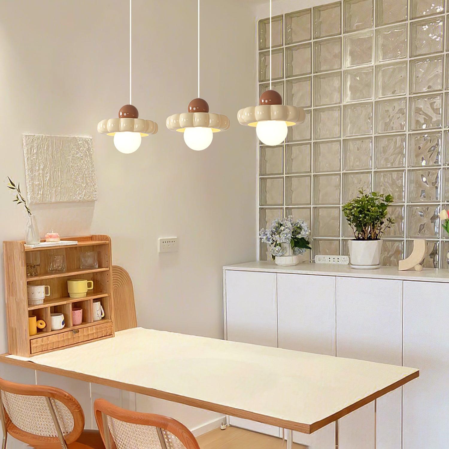 Modern Cream Cloud Pendant Light - Soft White Hanging Chandelier for Bedroom, Living Room & Dining Room Decor